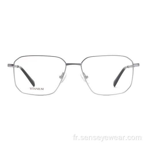 Brand Designer Titanium Optical Cadre Lunes pour hommes